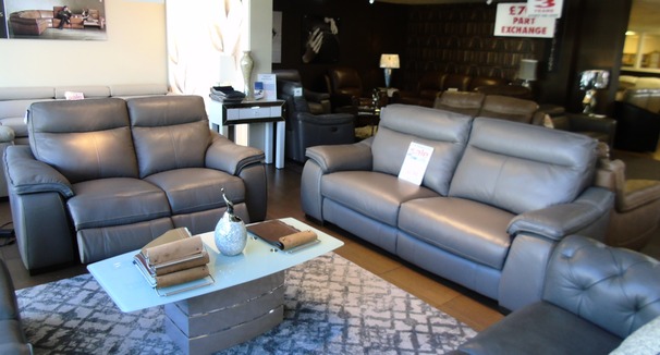 Marseille electric recliner 3 seater and 2 seater dark grey £2499 ( SWANSEA SUPERSTORE)