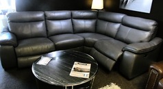 Marseille double electric recliner corner suite dark grey £2499 (SWANSEA SUPERSTORE) - Click for more details