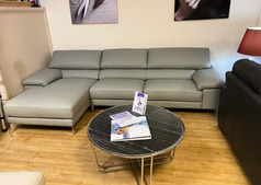 CARMEN CHAISE SOFA GREY £1999 (SWANSEA SUPERSTORE) - Click for more details