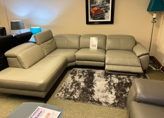 SANTOS electric recliner corner suite grey £1999 (SWANSEA SUPERSTORE) - Click for more details