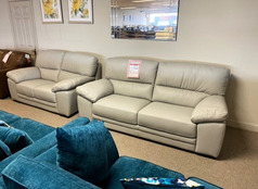 MAX 3 SEATER AND 2 SEATER STONE CREAM £1499 (SWANSEA  SUPERSTORE) - Click for more details