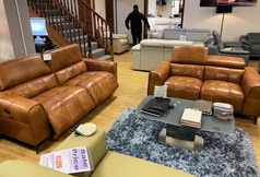 DAX ELECTRIC RECLINER 3 SEATER AND 2 SEATER TAN £3999 (SWANSEA SUPERSTORE) - Click for more details