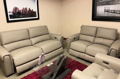 BRUSSELS ELECTRIC RECLINER 3 SEATER AND 2 SEATER TAUPE £2399 (SWANSEA SUPERSTORE) - Click for more details