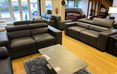 AARON 3 SEATER AND 2 SEATER DARK GREY £1999 (SWANSEA SUPERSTORE) - Click for more details
