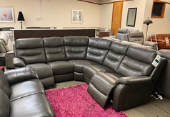 MELTON DOUBLE ELECTRIC RECLINER CORNER SUITE DARK GREY £1799 (SWANSEA SUPERSTORE) - Click for more details