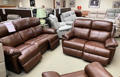 HOBART ELECTRIC RECLINER 3 SEATER AND 2 SEATER BROWN  £1999 (SWANSEA SUPERST - Click for more details