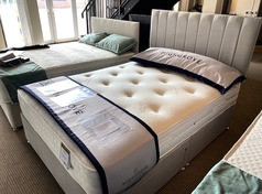 CHATSWORTH DOUBLE MATRESS BASE WITH DRAWS AND HEADBOARD  GREY £499 (SWANSEA BED SUPERSTORE) - Click for more details
