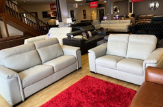 TANCREDI SUEZ 3 SEATER AND 2 SEATER STONE HIDE £1999 (SWANSEA SUPERTSORE) - Click for more details