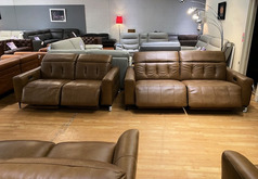 MAGNUS ELECTRIC RECLINER 3 SEATER AND 2 SEATER TAN £3999 (SWANSEA SUPERSTORE) - Click for more details