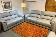 PERTH 3 SEATER AND 2 SEATER LIGHT GREY £1299 (SWANSEA SUPERSTORE) - Click for more details