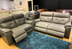 FORSTER ELECTRIC RECLINER 3 SEATER AND 2 SEATER MID GREY £1499 (SWANSEA SUPERSTORE) - Click for more details