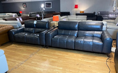 DIJON ELECTRIC RECLINER  3 SEATER AND 2 SEATER DARK  GREY £3999 (SWANSEA SUPERSTORE) - Click for more details