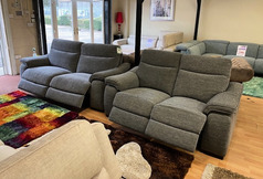 MARSEILLE ELECTRIC RECLINER 3 SEATER AND  2 SEATER DARK GREY  £1799 (SWANSEA SUPERSTORE) - Click for more details