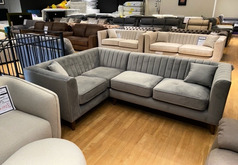 TIFFANY CORNER SUITE GREY £799 (SWANSEA SUPERSTORE) - Click for more details