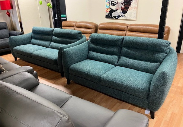 JONATHON 3 SEATHER AND 2 SEATER AQUA BLUE £2199 (SWANSEA SUPERSTORE)