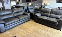 MELBOURNE 3 SEATER  AND 2 SEATER DARK GREY £2199 (SWANSEA SUPERSTORE) - Click for more details