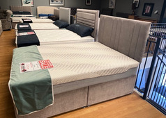 SHIRE MATTRESS- DIVAN BASE AND HB GREY £299 (SWANSEA BED SUPERSTORE) - Click for more details